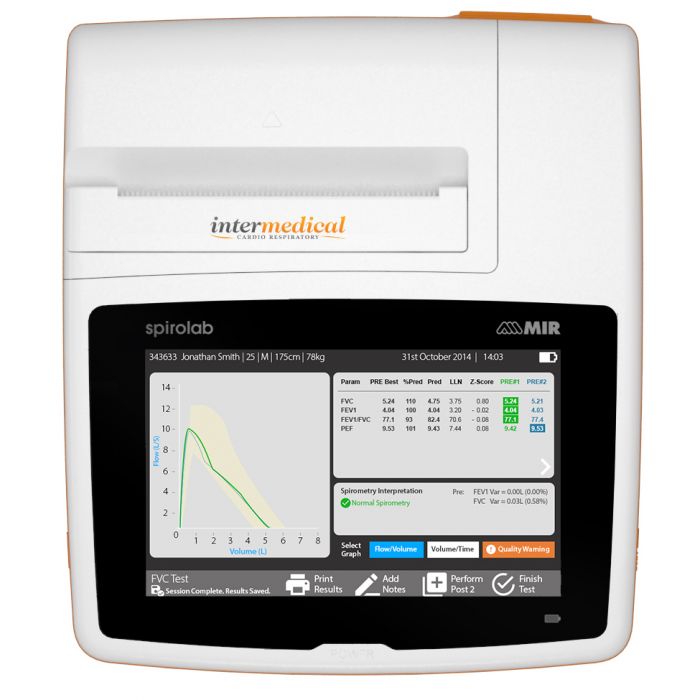MIR Intermedical Spirolab Spirometer with Spirometry Software-Reusable ...